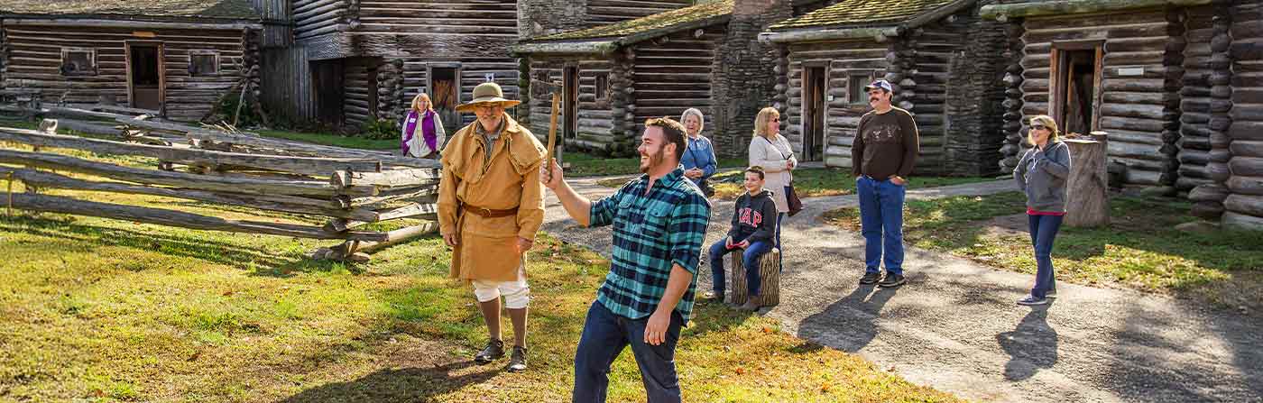 axe throwing at fort boonesborough, ky